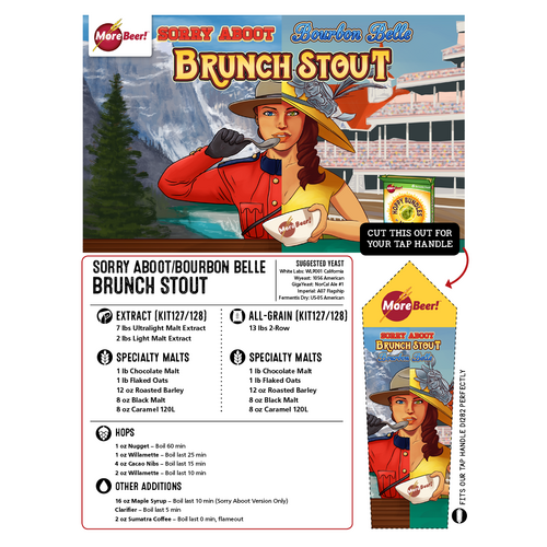 Sorry Aboot Brunch Stout | Founders Canadian Breakfast Stout® Clone | 5 Gallon Beer Recipe Kit | Extract