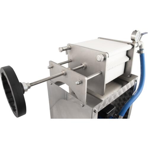 EnoItalia Wine Plate Filter | 20x20 | 20 Plate | Stainless Rolling Cart | 900L/h | 220V Single Phase