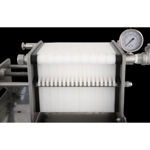 EnoItalia Wine Plate Filter | 20x20 | 20 Plate | Stainless Rolling Cart | 900L/h | 220V Single Phase