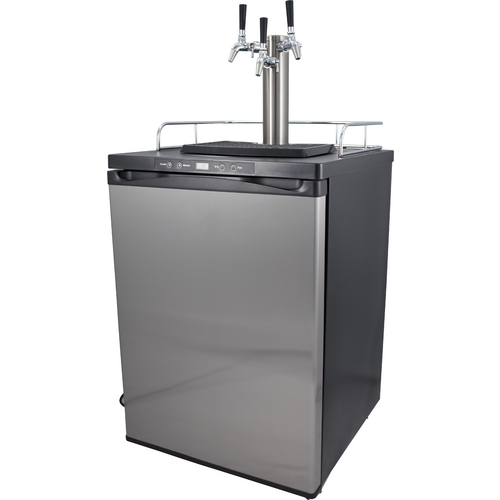 KOMOS® Kegerator with NukaTap® Stainless Flow Control Faucets MoreBeer