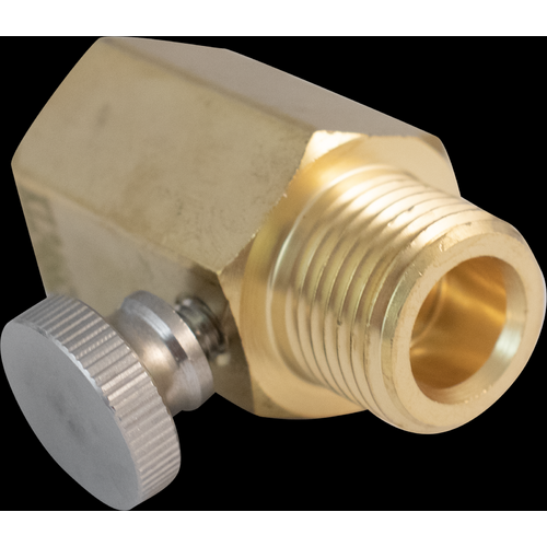 KegLand Deluxe Sodastream Cylinder Adapter w/ Pin Adjustment | CGA320 Male Thread x TR21-4 Female Thread | KL24662