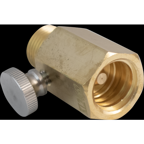 KegLand Deluxe Sodastream Cylinder Adapter w/ Pin Adjustment | CGA320 Male Thread x TR21-4 Female Thread | KL24662