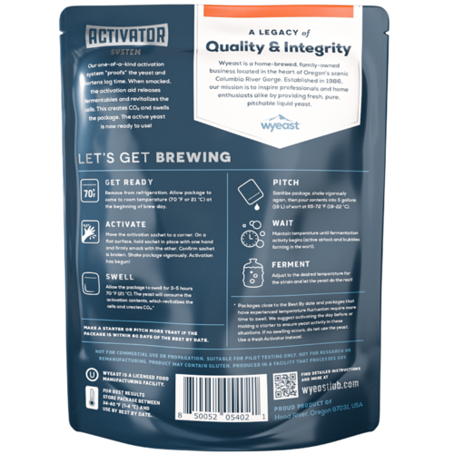 Wyeast | 1010 American Wheat | Beer Yeast | Activator Smack-Pack System™ | 100 Billion Cells