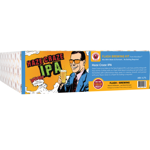 Flash Brewing™ | Haze Craze | 5 Gallon Beer Recipe Kit | Just Mix & Ferment
