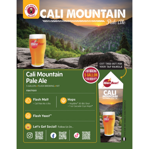 Flash Brewing™ | Cali Mountain Pale Ale | 5 Gallon Beer Recipe Kit | Just Mix & Ferment