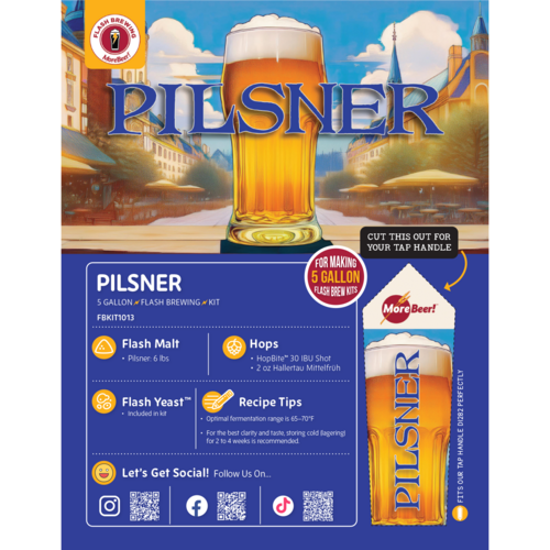 Flash Brewing™ | Pilsner | 5 Gallon Beer Recipe Kit | Just Mix & Ferment