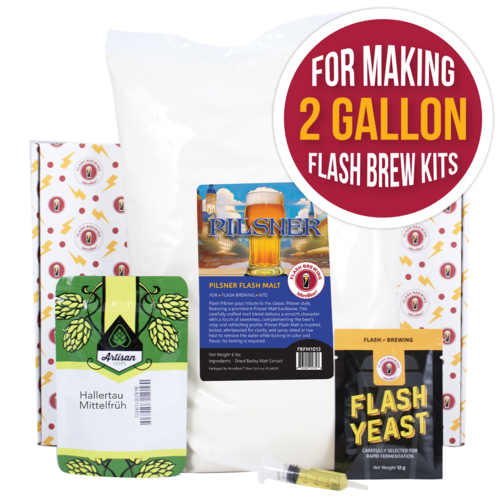 Flash Brewing® | Pilsner | 2 Gallon Beer Recipe Kit | Just Mix & Ferment