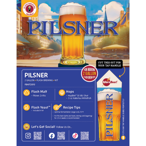 Flash Brewing® | Pilsner | 2 Gallon Beer Recipe Kit | Just Mix & Ferment
