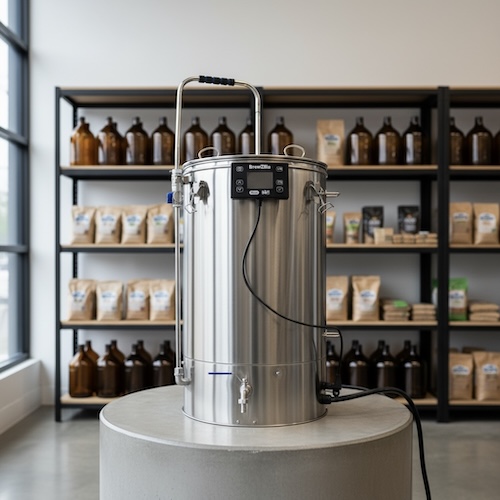 Stainless steel brewing kettle