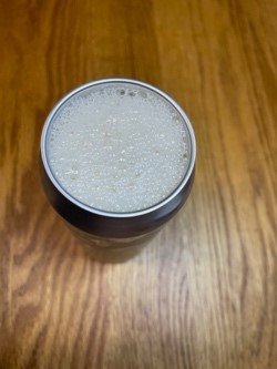 Canning Homebrew - Filled can of beer