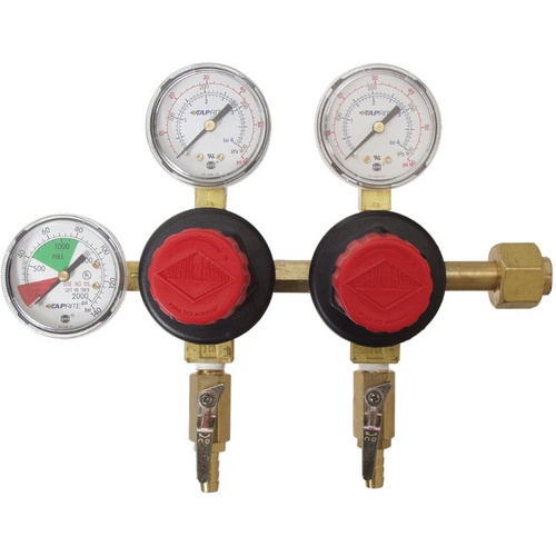A 2-way secondary gas regulator